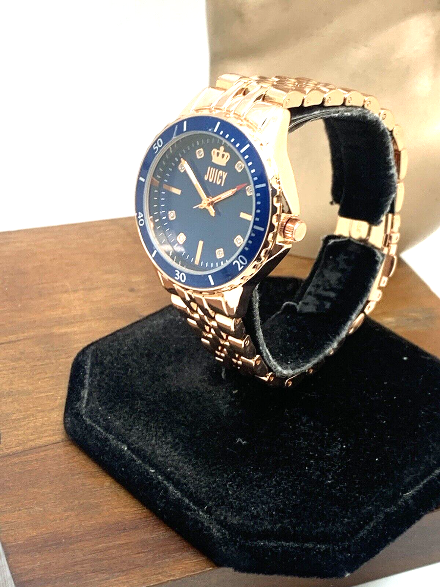 Juicy By Juicy Couture Women's Watch JC/5020 Quartz Blue Dial Rose