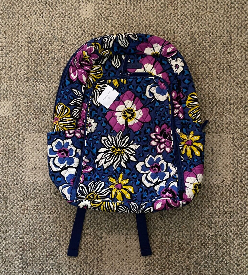 Vera Bradley Laptop Backpack Back Pack Bag School Quilted Co