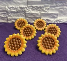 DecoPac Sunflower Cupcake Ring Topper Party Favors 12 Count Yellow New