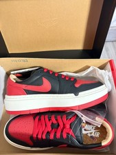 Nike Air Jordan 1 Low Top Sneaker Schwarz/Rot/Weiß EU 39 Neu mit Karton