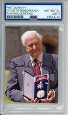 DAVID ATTENBOROUGH SIGNED AUTOGRAPHED KNIGHT GRAND CROSS AWARD PHOTO PSA DNA COA