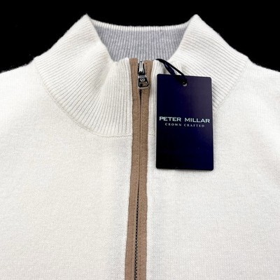 Peter Millar Crown Crafted Artisan Cashmere Flex Quarter Zip Sweater 2XL $695