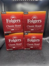 Folgers Classic Roast Medium Roast Coffee, 128 Keurig K-Cup Pods