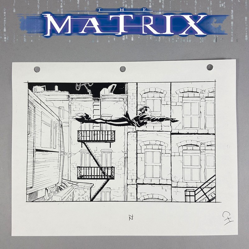 Image 6 of The Matrix Production Used Storyboard Trinity Chase CH72 Movie Prop