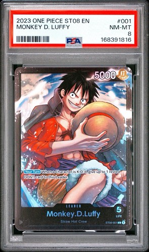 Monkey.D.Luffy graded PSA 8 for sale on eBay