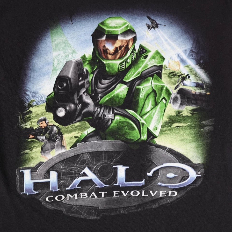 Vintage Halo Combat Evolved Shirt Mens Large Master Chief Xbox Video Game Bungie - Image 2 of 4