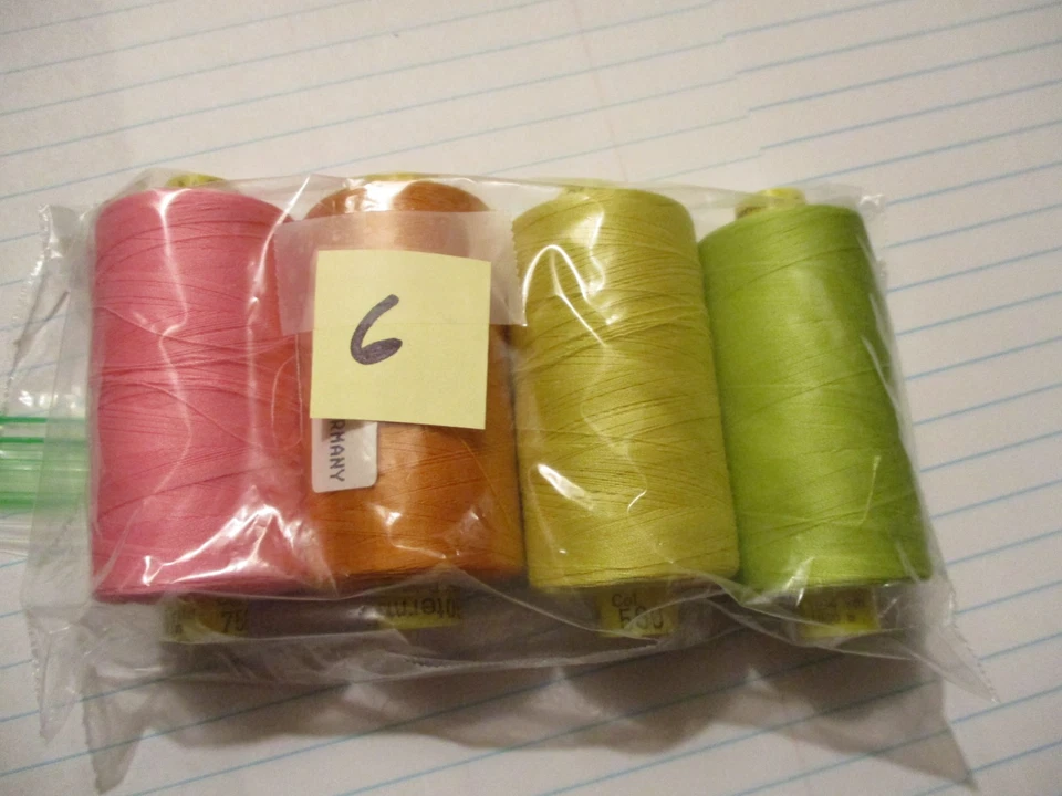 lot of bright Sewing THREAD 4 spools GUTERMANN 1000m All Purpose Sew All - Image 2 of 4