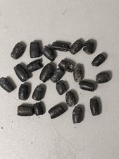 5 Ancient Roman Black Barrel Glass Beads, 100 BC-300AD, Found In The Holy Land