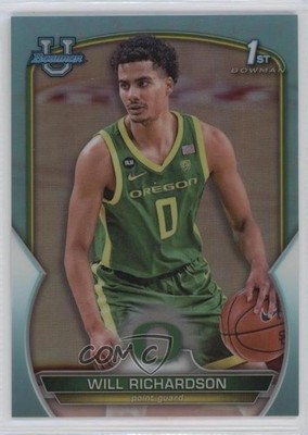 2022-23 Bowman U Chrome Aqua Refractor 67/299 Will Richardson #31 0c3