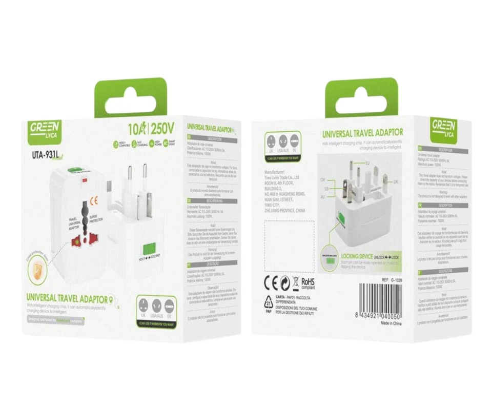 Universal Reiseadapter Weltweit All-in-One Steckdosenadapter International - Bild 3 von 3