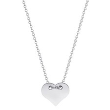 Stainless Steel Dainty Heart Necklaces for Women, Extendable Cute Heart Pendant