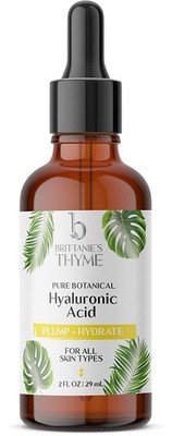 Brittanie's Thyme Organic Hyaluronic Acid Serum 100% Botanical, 1 Ounce