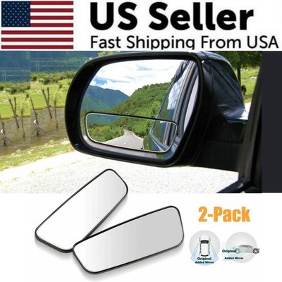 2X 360° Rotatable Blind Spot Mirror Wide Angle Car Truck SUV Stick On New