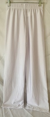 NEW! Revolution Brand White Matte Nylon Dance Pants Adult Small