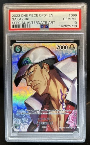 2023 One Piece Paramount War Sakazuki Special Alternate Art #OP02-099 PSA 10