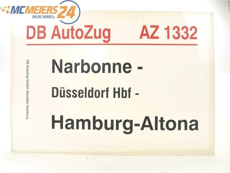 Plaque de circulation de train E244b plaque de wagon DB AutoZug AZ 1332 Narbo... - Photo 1/1