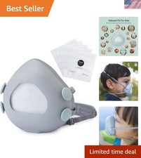 Kids - Reusable Kids Mask, Ages 4 Up to 12 Old, Includes 5 Replacement Filte...