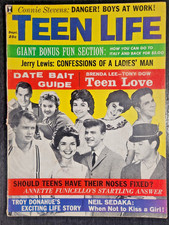 TEEN LIFE MAGAZINE #2 SEP 1961 CONNIE STEVENS, JERRY LEWIS, RICKY NELSON VG