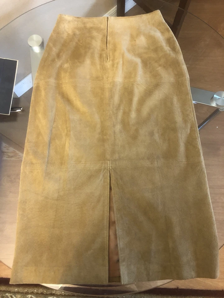 Maxi Falda Sigrid Sport Olsen Gamuza Beige, Nueva Sin Etiqueta Talla 4 Foto 2 de 4