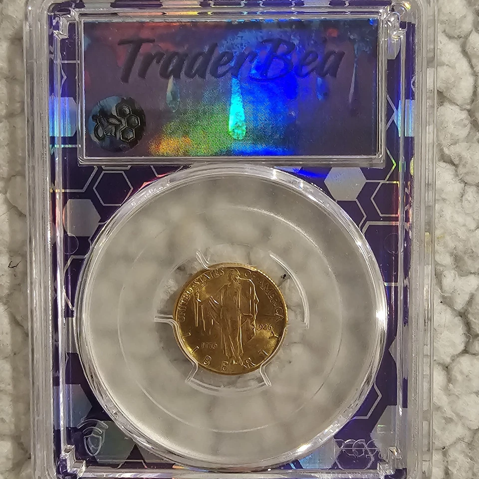 1926 GOLD $2.5 AMERICA SESQUICENTENNIAL COMMEMORATIVE COIN NGC MINT STATE 64 - Image 3 of 4