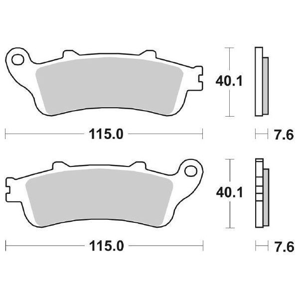 Honda VFR FI (RC46) 800 BremsbeläGe Vorne SBS 721 HS 1998-2001-image