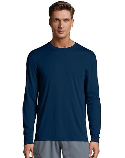 Hanes Men's Long Sleeve T-Shirt Men Cool DRI Performance Athletic Wicking XS-3XL
