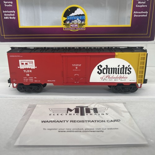 MTH Premier 20-94249 Schmidt’s of Philly Beer Reefer O Gauge NEW #16 - Picture 3 of 15