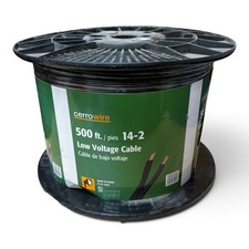 Cerrowire 500 ft. 14/2 Black Stranded Low-Voltage Landscape Lighting Wire