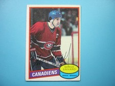 1980/81 O-PEE-CHEE NHL HOCKEY CARD #26 SERGE SAVARD VG/EX AUTO AUTOGRAPH OPC