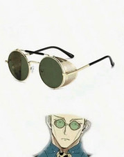 Jujutsu Kaisen Kento Nanami Glasses Silver Mesh Side Shields FREE SHIPPING 