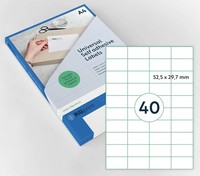 rillprint Universal-Etiketten 52,5 X 29,7 Mm Weiß 4.000 Etiketten