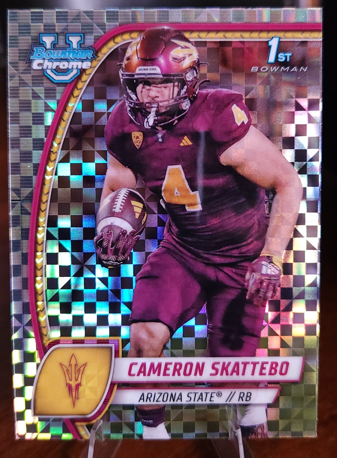 2024 Topps Bowman Chrome U - XFractor Cameron Cam Skattebo Rookie Card (RC) #37