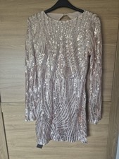 Love & Lemonade Apricot Sequin Dress Size 10