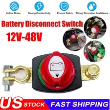Side Post Battery Disconnect Switch 12V-48V, Car Battery Kill Switch with On/Off
