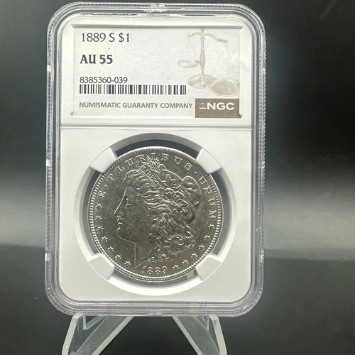 1889 s $1 Morgan Silver Dollar - NGC AU55 - 039 - PQ