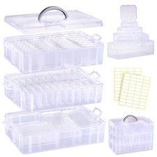 Bead Organizers and Storage, 56 Pcs Small Plastic Containers with Lids and 3-...