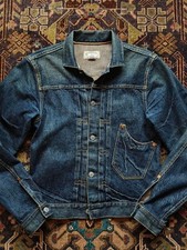 RRL RALPH LAUREN Rare Early Distressed Denim Trucker Jacket 1st Type Vintage XS
