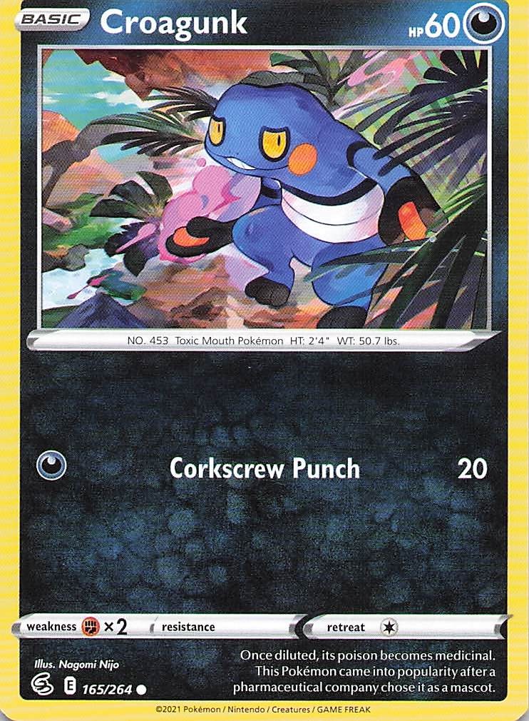 Pokemon Card - Croagunk - (165/264 - Fusion Strike)