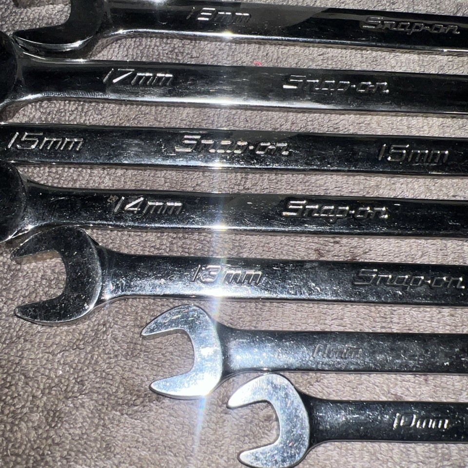 Snap On Tools USA OEXM 9 Pc Metric 10mm to 20mm Combination Wrench Set ...
