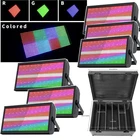 6X 200W RGBW 768LED Wall Wash Light Strobe DMX Stage Beam Light Party+1X CASE