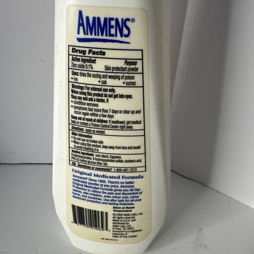 Vtg Ammens Original Medicated With Talc Body Powder 11 oz by Idelle Labs NOS - Picture 5 of 5