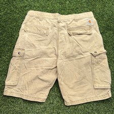 Carhartt Cargo Canvas Shorts Mens 36 (Fits 34) Brown Workwear