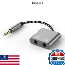 Cubilux 3.5mm Male to Dual Female Headphone Splitter for Sharing Music, 2-W