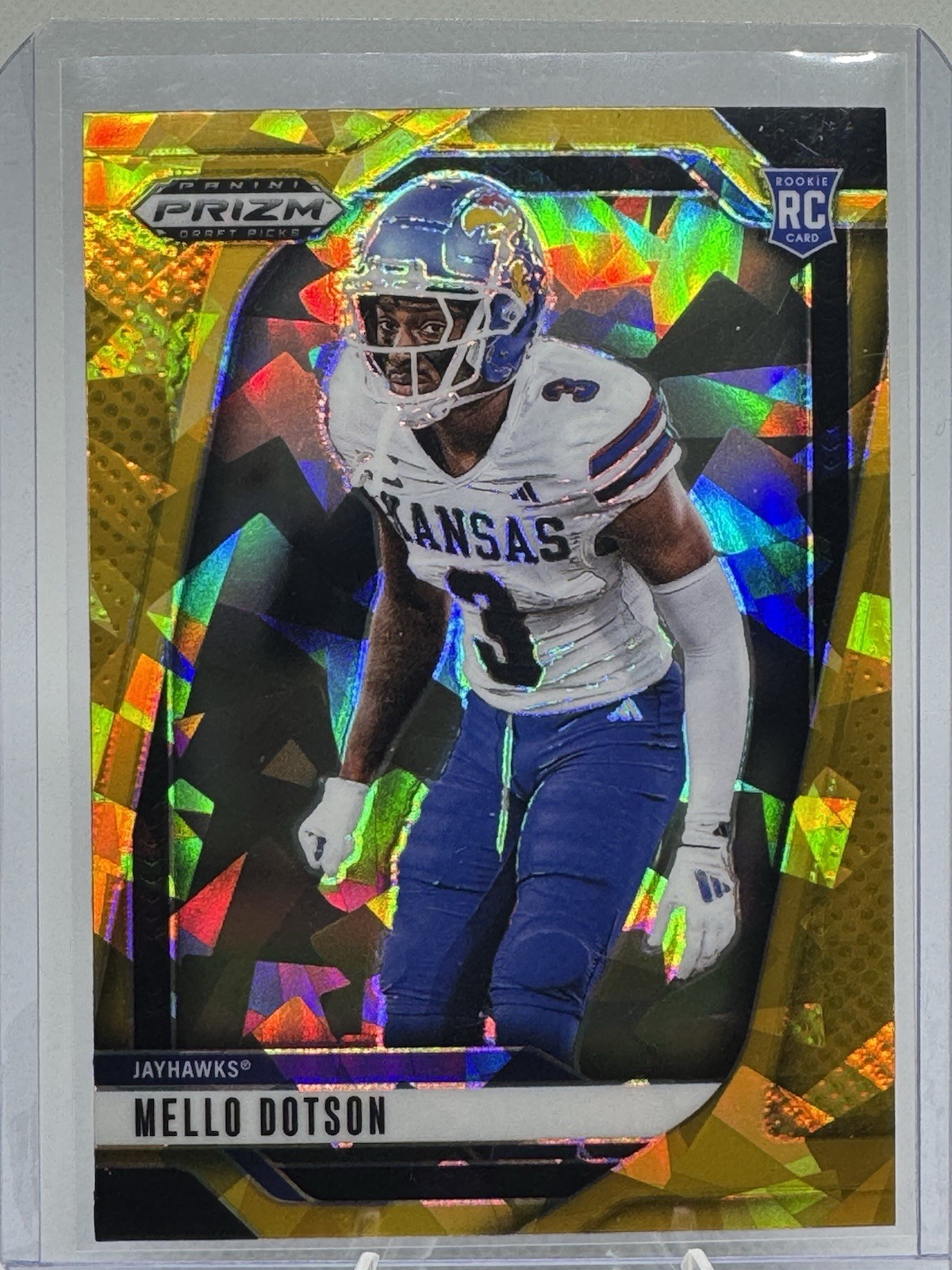 2025 Panini Prizm Draft Picks - Mello Dotson #42 Gold Ice Prizm (RC)