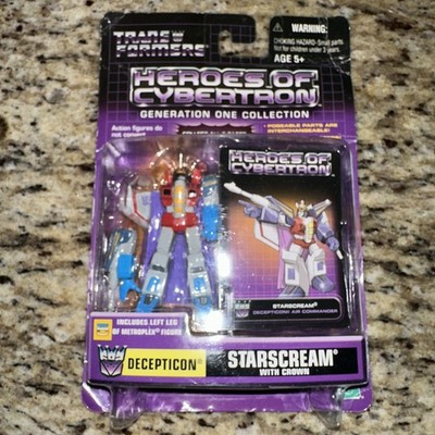 G1 Collection Transformers Decepticon Starscream Heroes of Cybertron Hasbro 2001