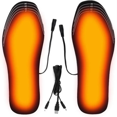 Beheizte USB Einlegesohlen Thermo Fußwärmer Wärmesohlen Unisex Winter 35-46