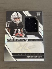 2020 Panini Obsidian Henry Ruggs III RPA Rookie /150 Raiders RC Patch Auto