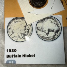 1930  Buffalo Nickel 5 Cents Coin, United States of America