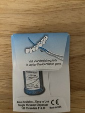 100 BridgeAid Dental Floss Threaders in 10 Co...