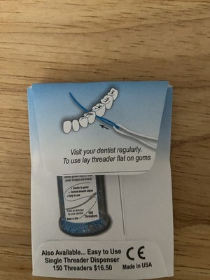 100 BridgeAid Dental Floss Threaders in 10 Convenient Packs of 10 Free Shipping
